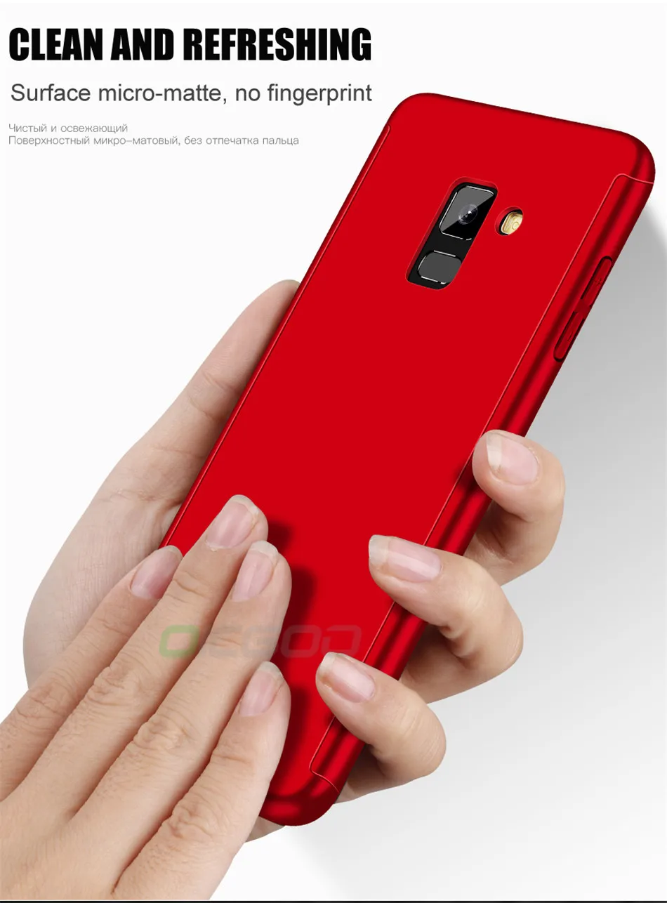 OICGOO 360 Полный чехол для Samsung Galaxy A7 A6 A8 J4 J6 J8 Plus чехлы для телефонов для Samsung Galaxy A5 A7 чехол