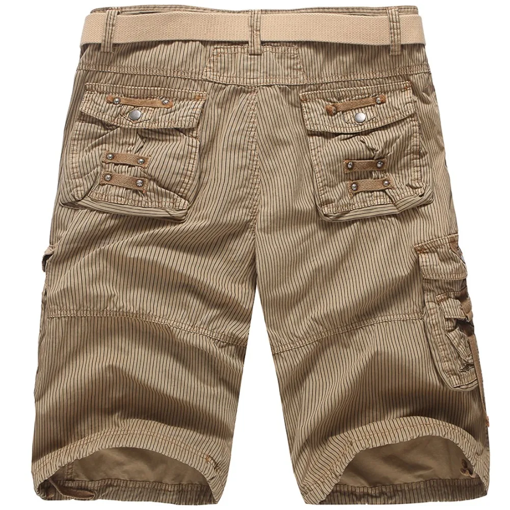 Мужские шорты новые мужские модные повседневные летние полосатые хлопковые до