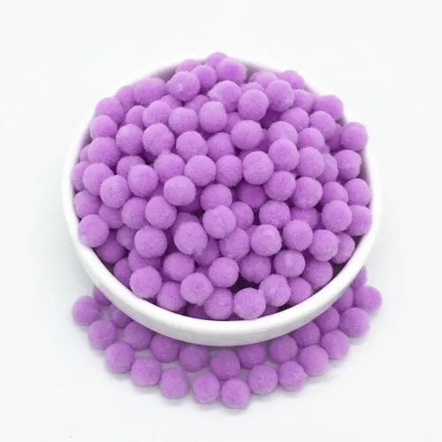 26 Light purple 480 шт, 8 мм, мини пушистые мягкие помпоны, шарики для рукоделия, художественные изделия, помпон ручной работы, цветы, венки, принадлежности для шитья, аксессуары для одежды, 20 г - Color: 26 Light purple