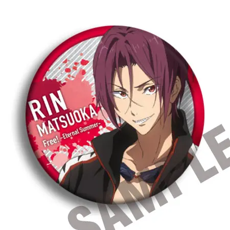 Аниме значки 58 мм бесплатно! Iwatobi swim Club Nanase Haruka Bagdes брошь