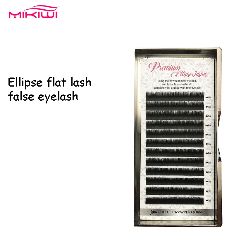 MIKIWI эллипса Сплит ресницы наращивание ногтей высокого качества плоские