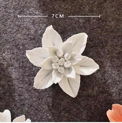 Style26 Керамический цветок, 3D настенные украшения, гостиная спальня стены ТВ фон настенный - Цвет: Style26