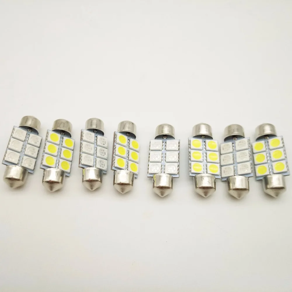 50x Гирлянда 5050 6SMD 31/36/39/41 мм Автомобильный светодиодный светильник 24 в 12 В теплый
