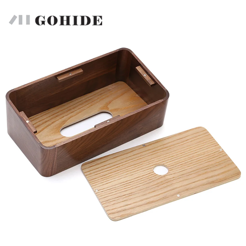 JUH деревянная коробка для ткани диспенсер салфеток бумажный чехол хранения