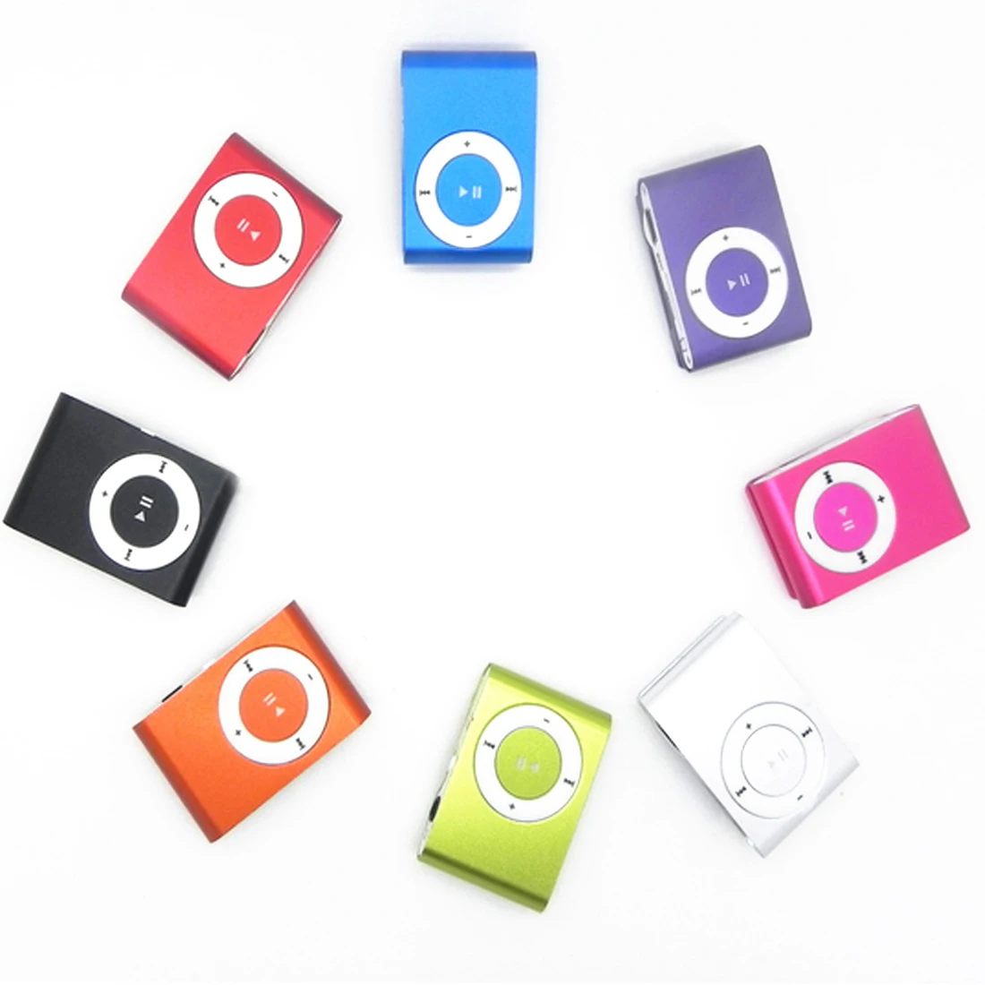 Centechia портативный металлический зажим mp3 плеер с 8 ярких цветов без карты памяти