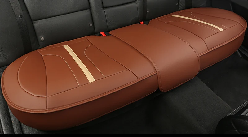 1pcs back coffee Ультра-роскошное автомобильное сиденье защита одно сиденье без спинки PU старшее кожаное покрытие для большинства четырехдверных седанов и внедорожников - Название цвета: 1pcs back coffee