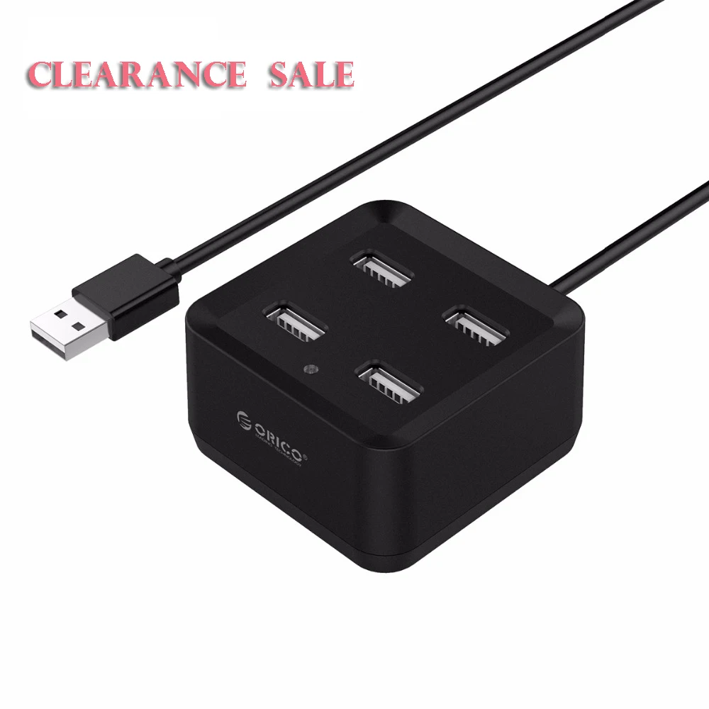 ORICO USB 2,0 концентратор DH4U-U2 высокоскоростной Мульти usb 4 порта USB2.0 концентратор USB с USBS pltter Кабель-адаптер для ноутбука ПК Apple Macbook - Цвет: with 50 cm cable