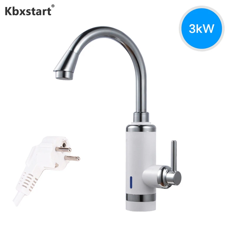 Золотистый белый красный проточный водонагреватель кухонный смеситель кран без