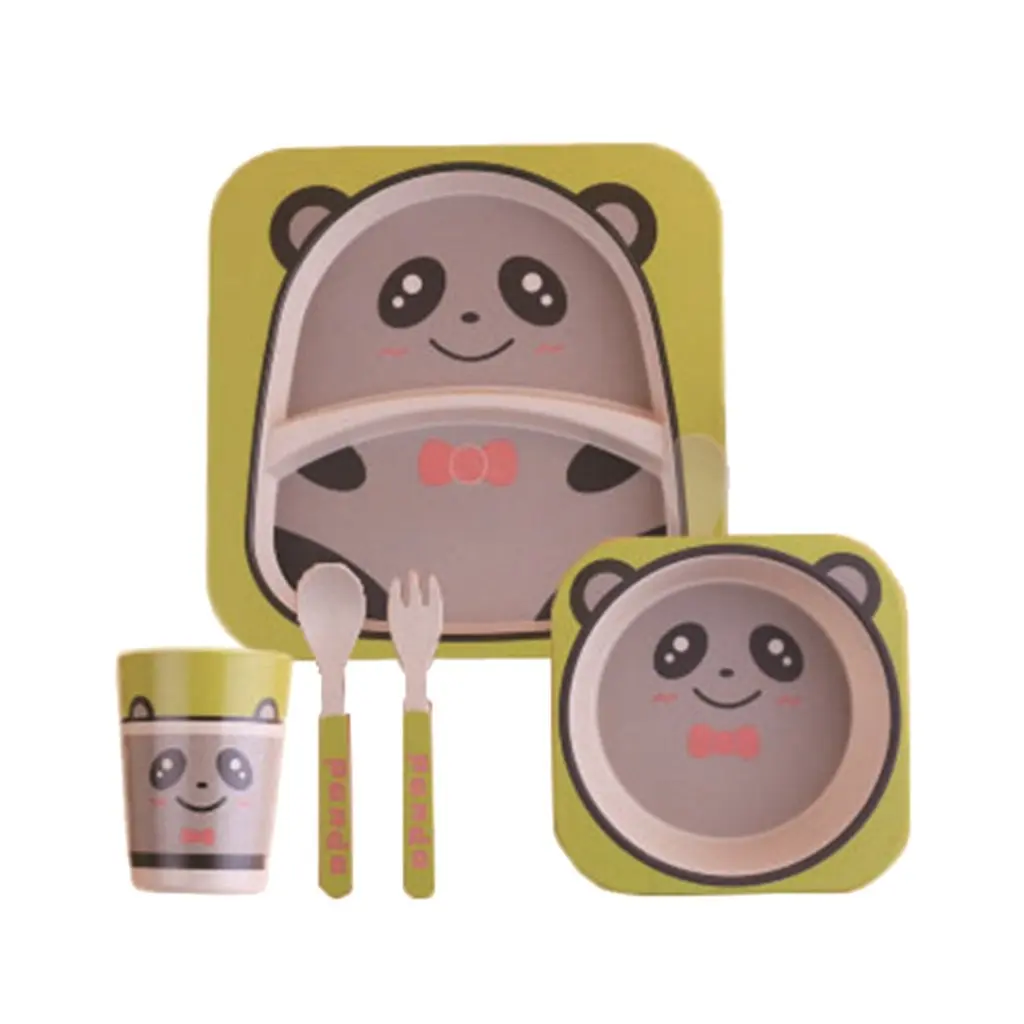 Детская посуда набор посуды Бамбуковая чаша для малыша вилка ложка пищевое