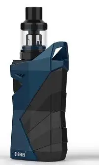 Синий Sigelei Fuchai r7 kit Mod Kit Zinc alloy+Plastic with T4 2.5ml Tank SS303+ transparent glass Electronic Cigarette vaporizador - Цвет: Синий