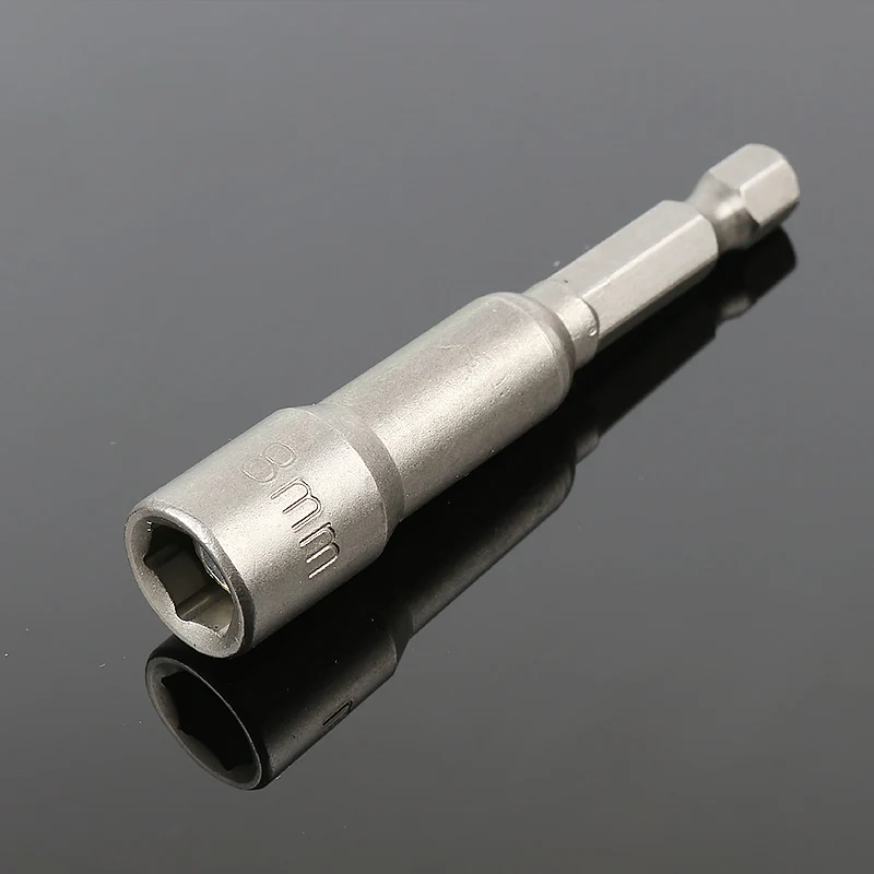 8 шт. мм Шестигранная розетка драйвер гайка 65 длина магнитное воздействие