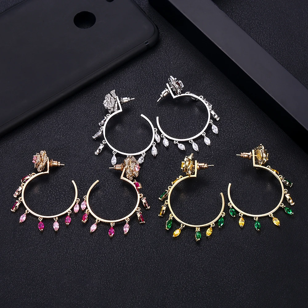 Jankelly тренд Американский Кубический Цирконий Кристалл Разноцветные большое