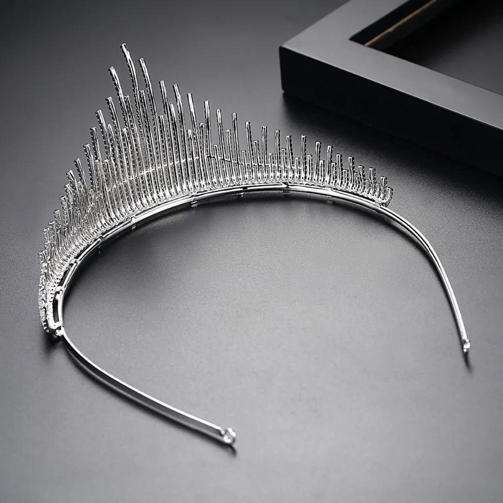 Тиара LUOTEEMI женская с фианитом роскошная Корона аксессуары для волос тиара