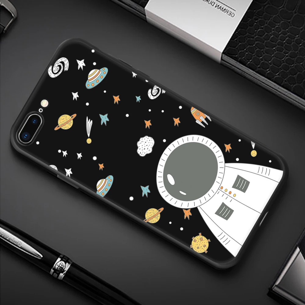 15 Модный чехол для телефона с изображением космоса для iPhone 6, 6 S, 7, 8 Plus, 5, 5S, SE, X, XR, XS, Max, 7, милый чехол с изображением планеты, Луны, звезды, силиконовая задняя крышка, мягкий ТПУ - Цвет: 15