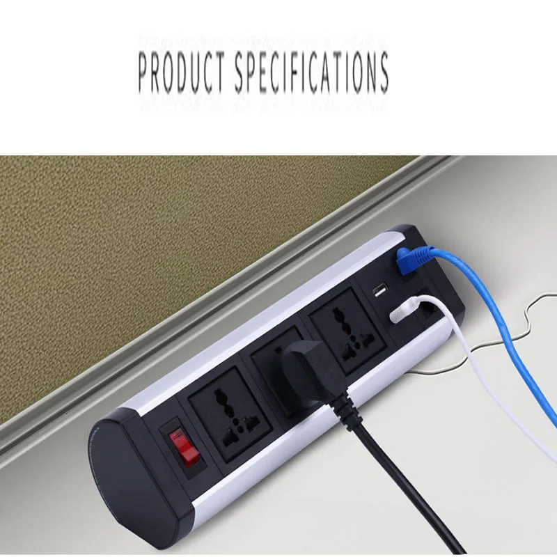 Desktop socket 2 USB 220V 10A настольная розетка панель мебель стол зажим гнездо - Тип: Desktop socket