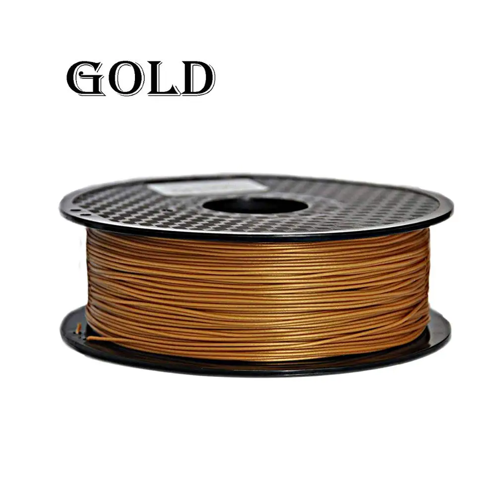 ABS Gold Нить для 3D-принтера PLA ABS 1,75 мм 1 кг белый черный красный синий розовый зеленый фиолетовый желтый натуральный прозрачный - Цвет: ABS Gold