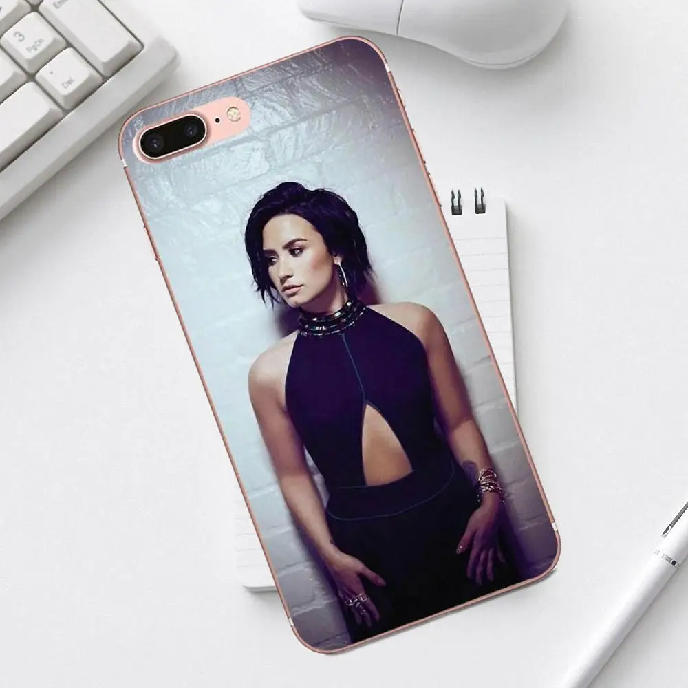 Qdowpz для iPhone 4 4S 5 5C SE 6 6S 7 8 Plus X XS Max XR Galaxy A3 A5 J1 J3 J5 J7 2017 мягкий новое поступление Demi Lovato