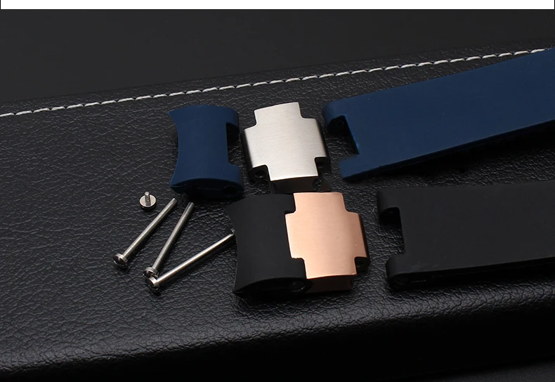 Ремешок CARLYWET резиновый для наручных часов водонепроницаемый изогнутый