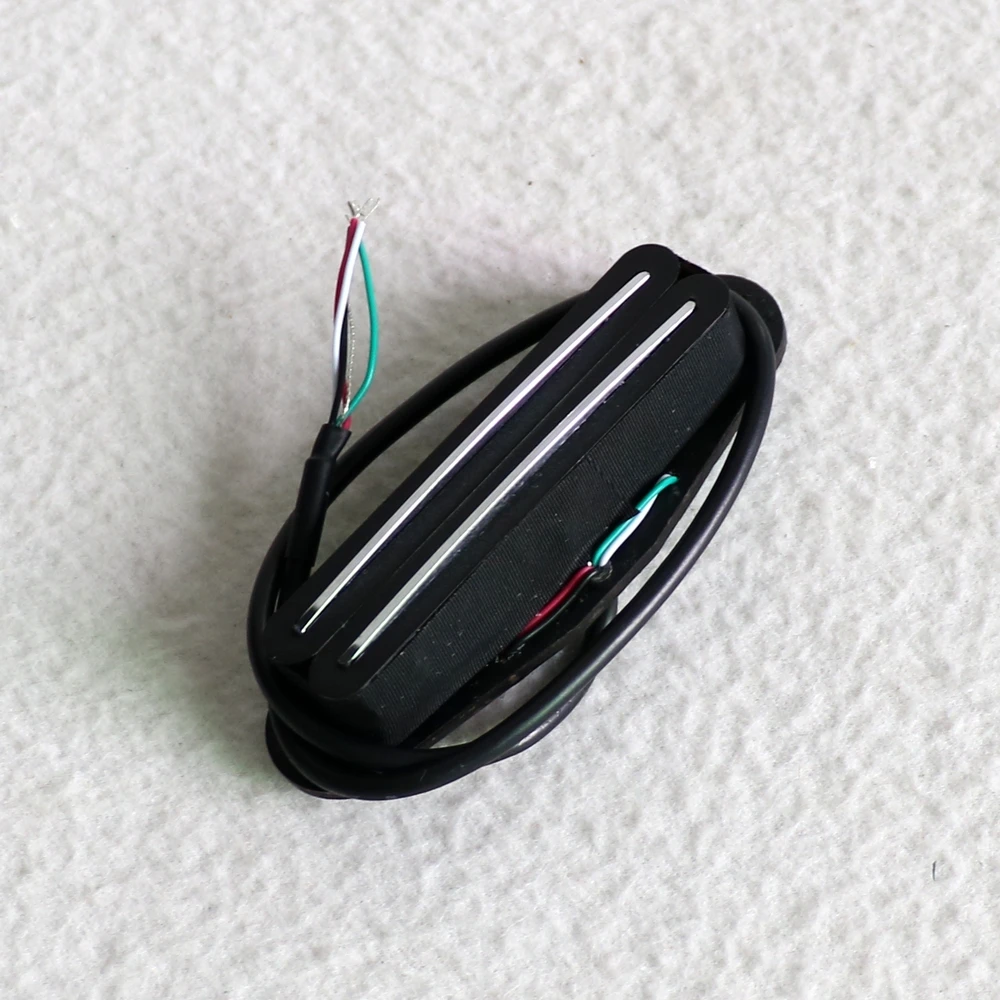 Alnico dual coil rail single electric guitar pickup с плоской Опорной пластиной и 4 шнурами выходной