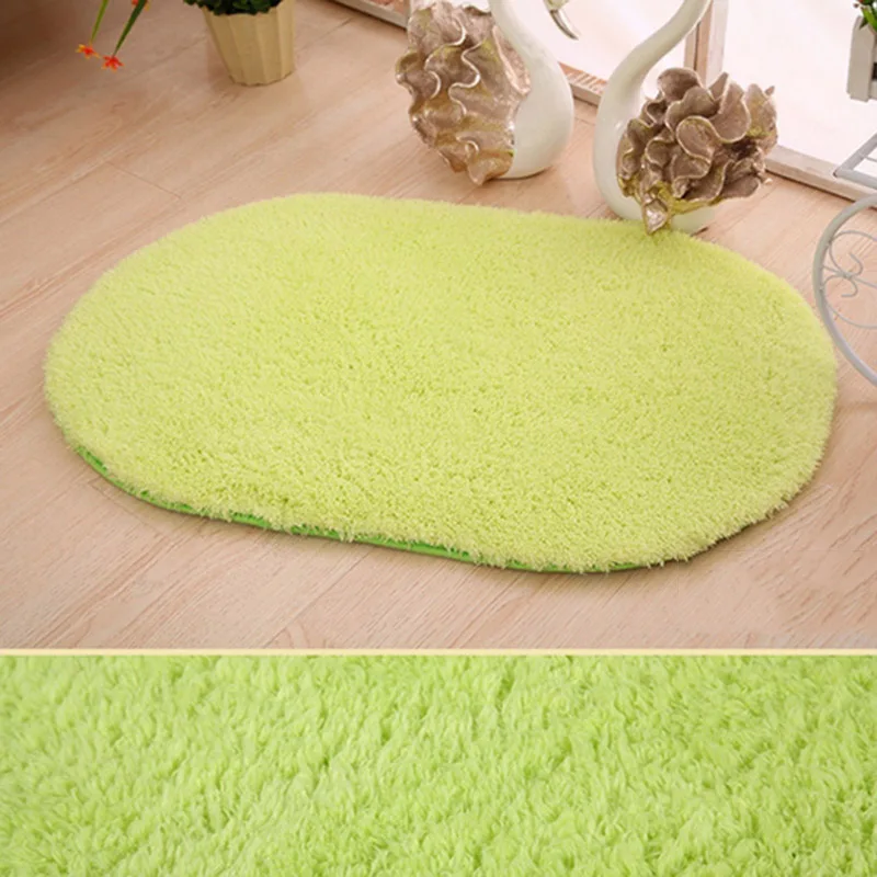 40*60cm Solid Oval Carpet For Bedroom Living room Kitchen Parlor Bathroom Rug Mat Floor Mats Home Decor Decoration | Дом и сад