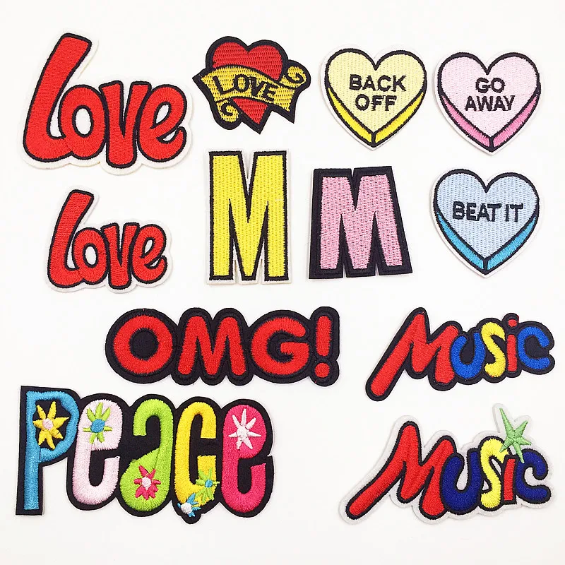 Нашивки с надписью вышитая нашивка помощью утюга для одежды дешевая аппликацией