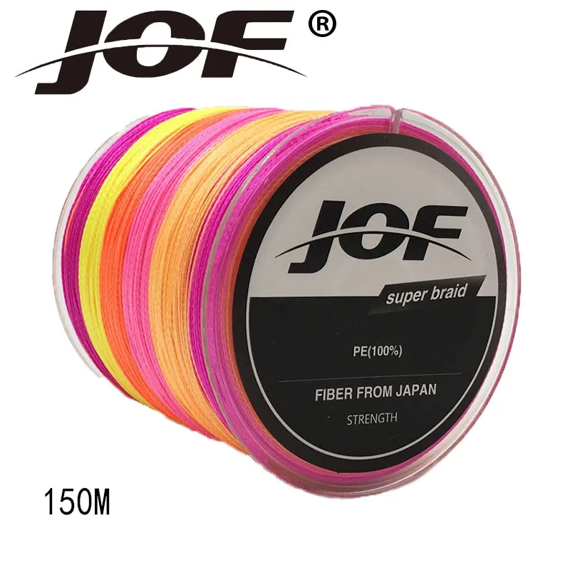 JOF 4 нити 150 м PE плетеная рыболовная леска многофиламентная проволока