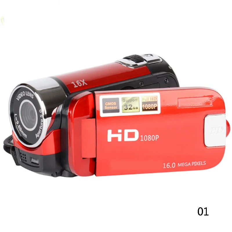 Красный Высокое качество Full HD 1080P 16 м 16X цифровой зум видеокамера TPT ЖК-камера DV для путешествий на открытом воздухе для домашнего использования фотография - Цвет: Красный
