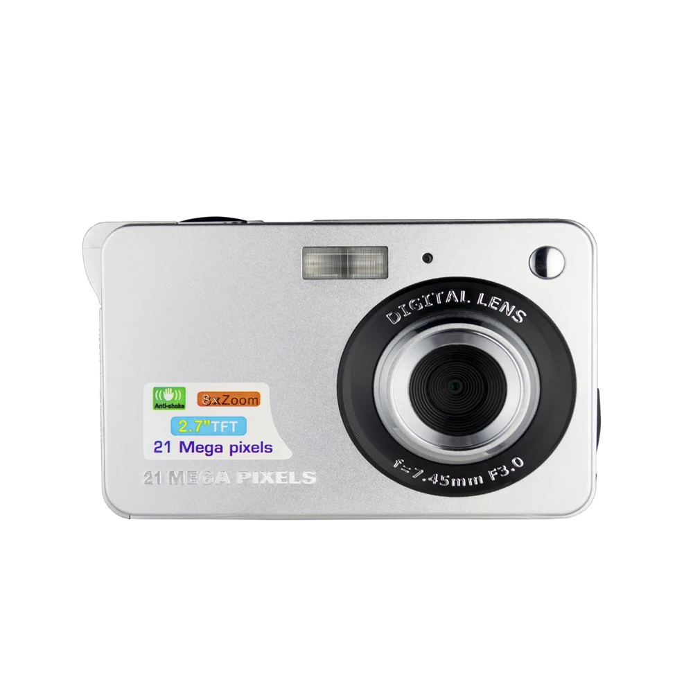 CDC3 2 7 дюймовая цифровая камера TFT HD экран 18MP 8x Zoom видеокамера Smile Capture мини Anti shake