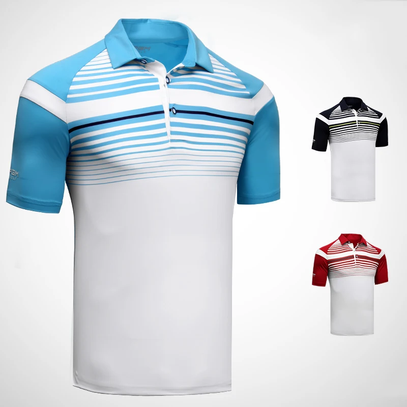 Новый 2018 Для мужчин топы гольф футболка одежда короткий рукав Футболка Поло