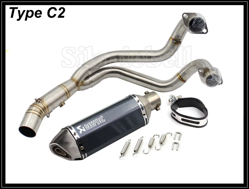 MT07 выхлоп Akrapovic выхлоп мотоцикла Escape Moto выхлопная труба без шнуровки полная система для Yamaha MT-07 FZ07 FZ-07 Tracer XSR700
