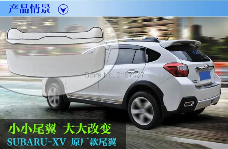 Для Subaru XV спойлер 2011-2014 углерода Пластик задний на крыло крышу багажник губы