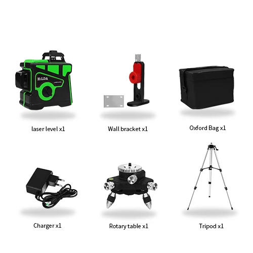 Set 8 Лазерный уровень 12 линий 3D самонивелирующийся 360 горизонтальный и вертикальный крест супер мощный зеленый лазерный луч линии - Цвет: Set 8