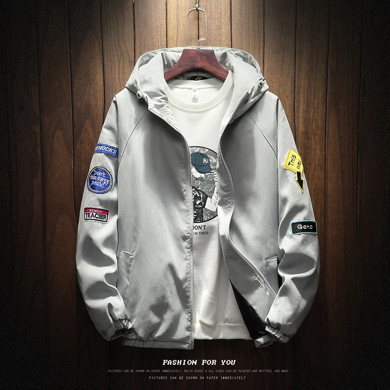 2018 New Men's Bomber Zipper Jacket Male Casual Streetwear Hip Hop Slim Fit Pilot Coat Men Clothing Plus Size S-5XL | Мужская одежда