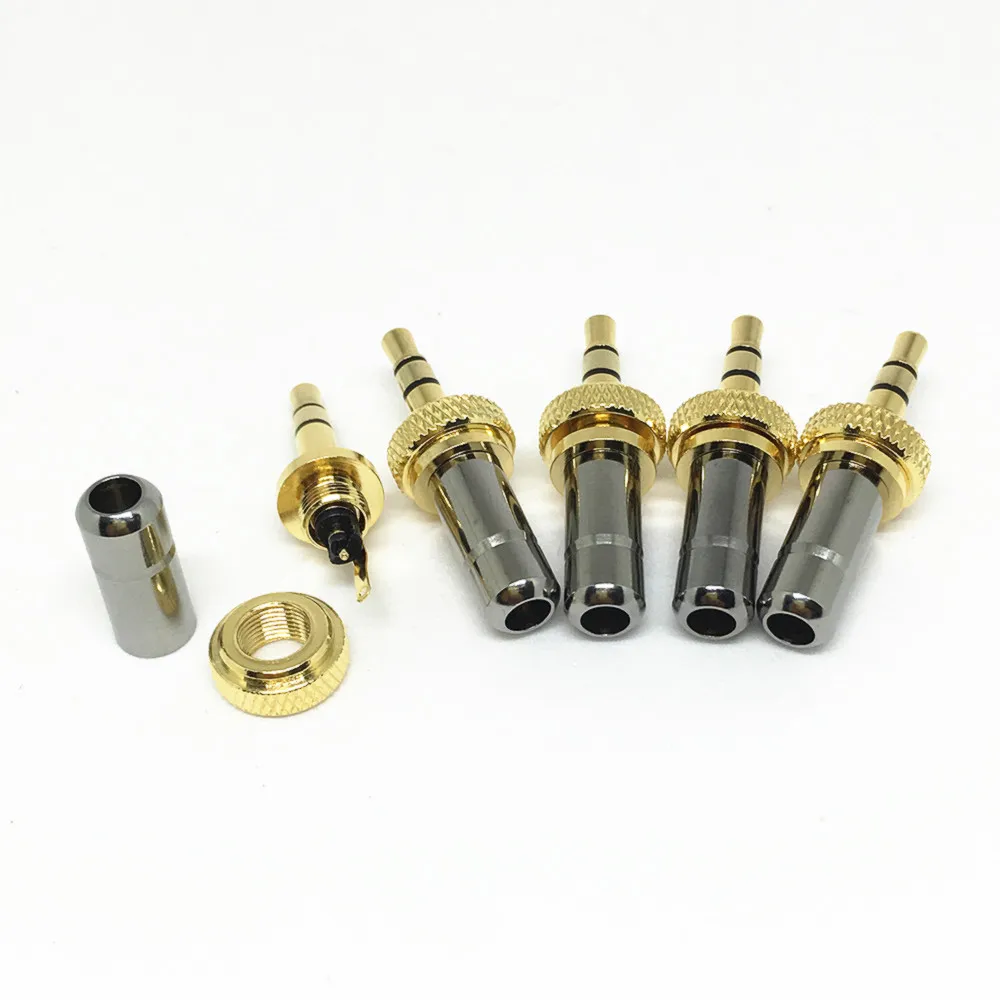 100 шт. Мини 3 5 мм полюса с винтовым фиксатором стерео разъем аудио штекер для DIY