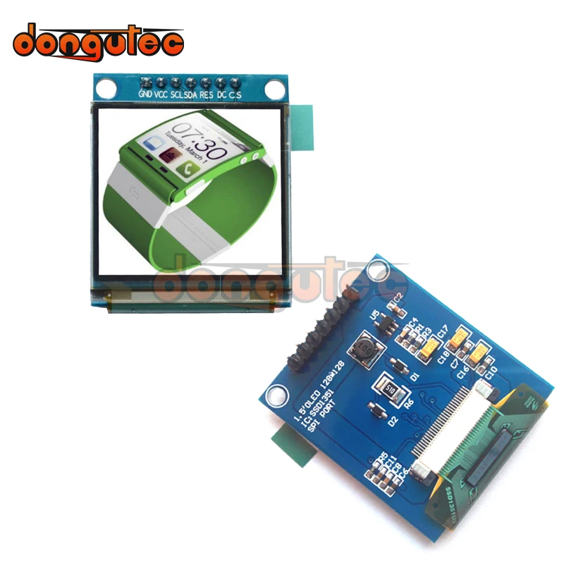 Dongutec 1 5 Дюймовый 7PIN полноцветный OLED модуль дисплей экран SSD1351 привод IC 128(RGB)* 128