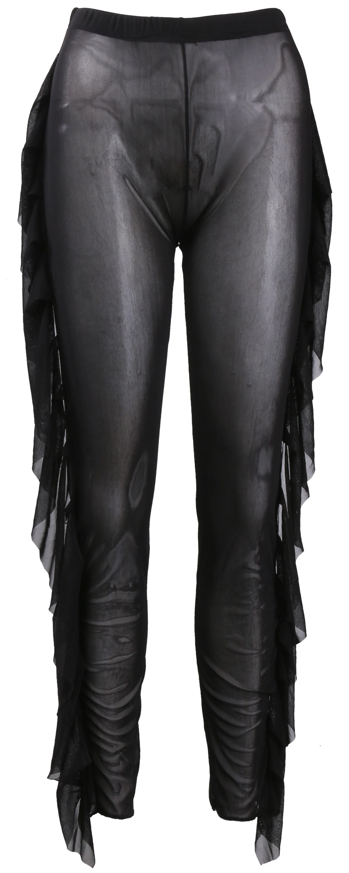 2017 Sexy Women Loose Stretch High Waist Wide Leg Long Pants Cotton Palazzo Trousers Look Through Mesh Summer Flare Pant | Женская