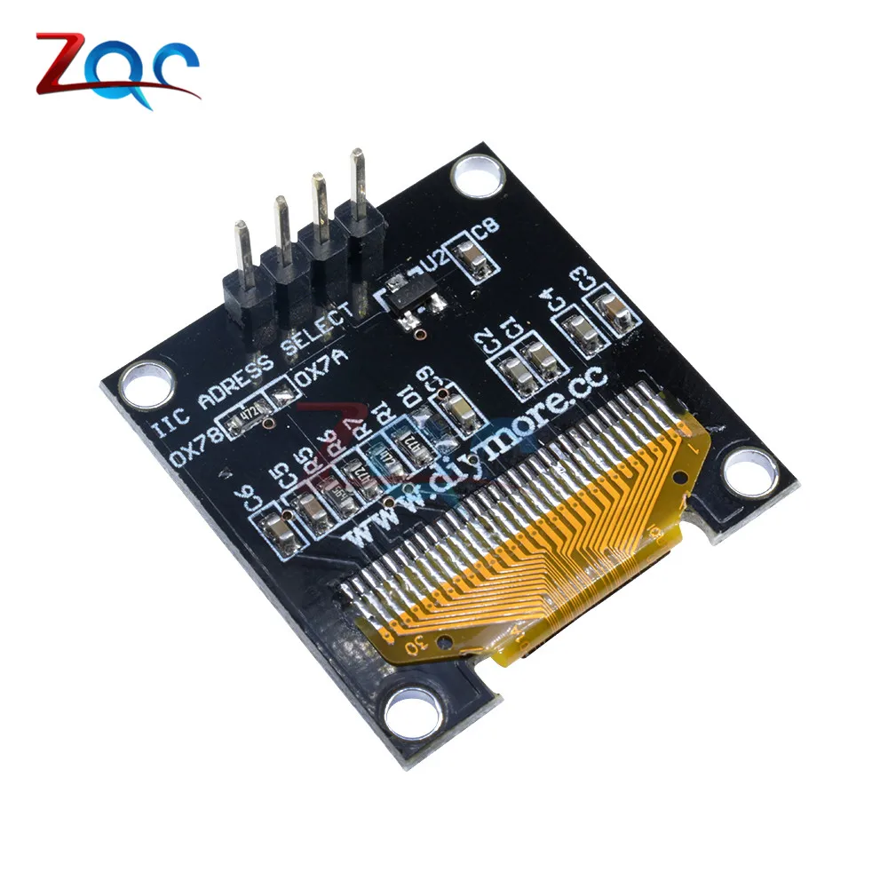 0 96 дюймовый IIC последовательный желтый синий OLED дисплей модуль 128X64 I2C SSD1306 12864
