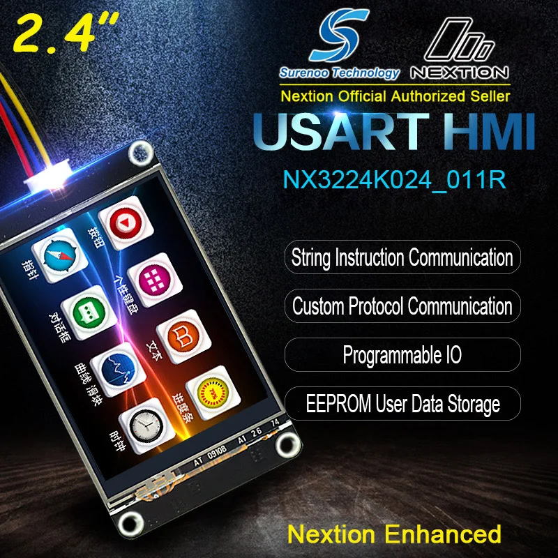 2," NX3224K024 Nextion Enhanced HMI USART UART серийный резистивный сенсорный TFT ЖК-модуль панель дисплея для Arduino Raspberry Pi
