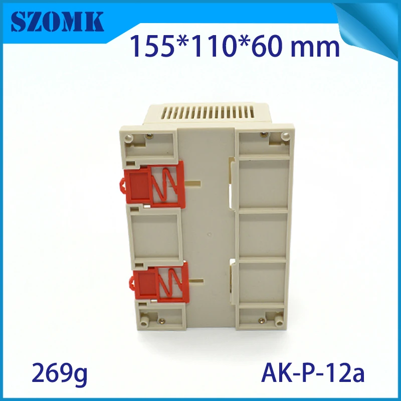 Пластиковый корпус somk для электроники 155*110*60 м ящик din рейки с разъемами