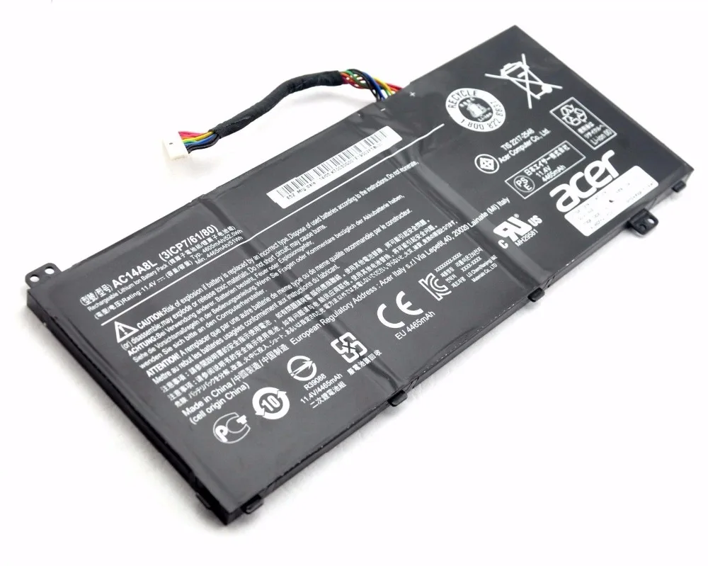 Новый оригинальный аккумулятор для Acer Aspire VN7-571 VN7-572 VN7-591 VN7-592 VN7-791 series AC14A8L 11 4 V 4605mAh |