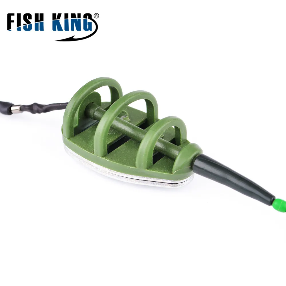 FISH KING 30 г-80 г Карп рыболовные снасти Поворотный с леской крючки рыболовный грузик из свинца для кормушки карпа