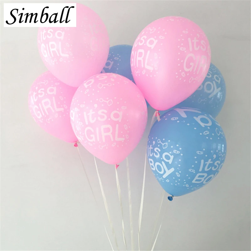 10 шт 12 дюймов это мальчик и девочка латексные воздушные шары надувной воздушный