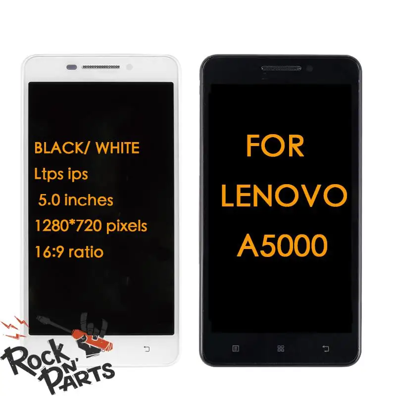 ЖК-дисплей в сборе с сенсорным экраном и рамкой для lenovo A5000 дисплей Запчасти авто |