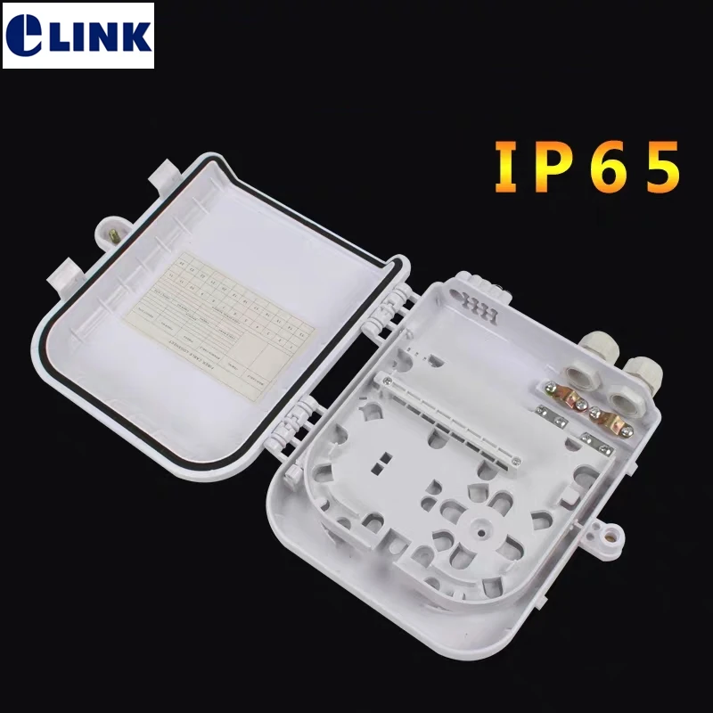 8 core FTTH Distribution box IP65 white 210*180*50mm optical fiber junction box outdoor indoor waterproof 1*8 fusion box
