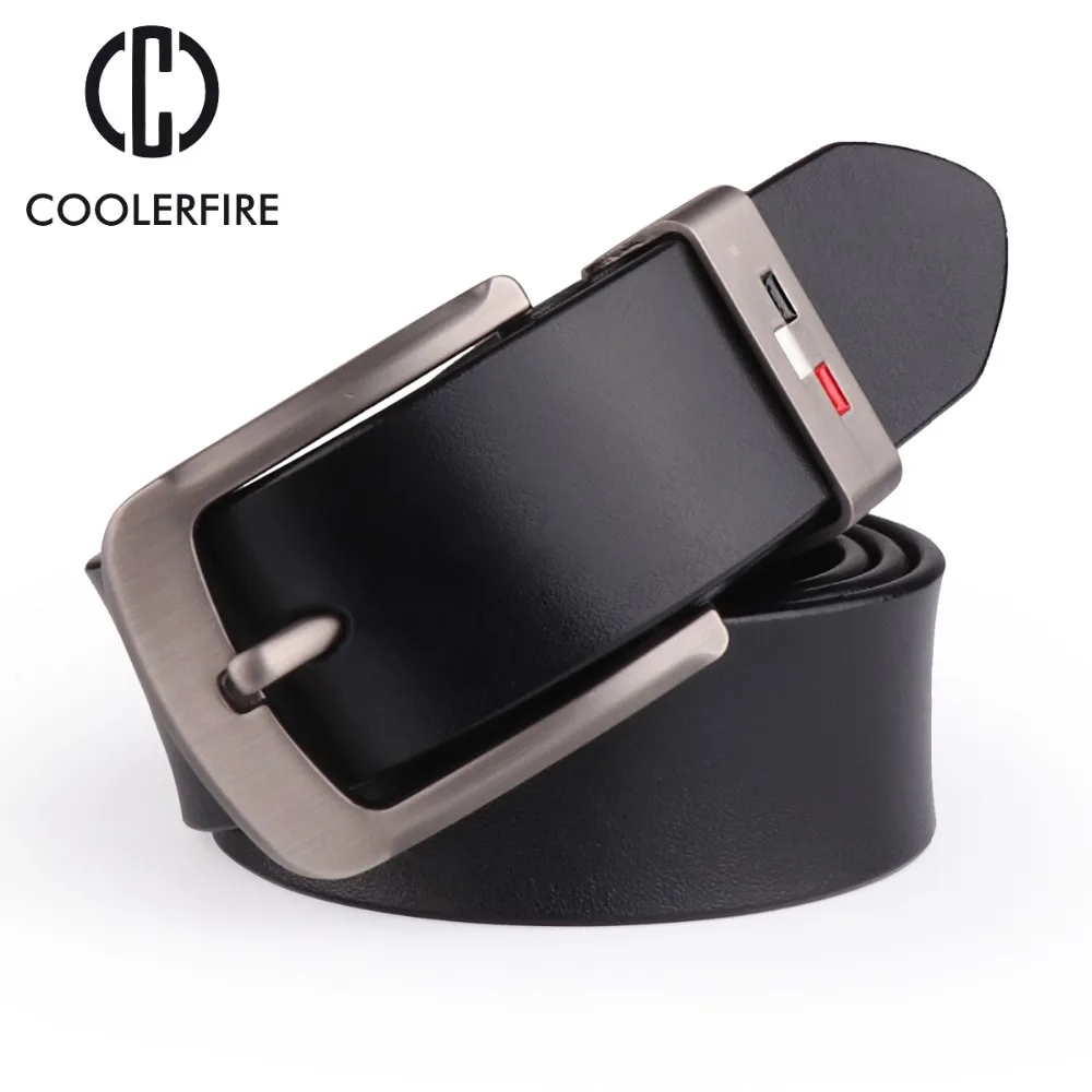 Мужские Винтажные ремни COOLERFIRE классические из натуральной кожи для джинсов 051|belt