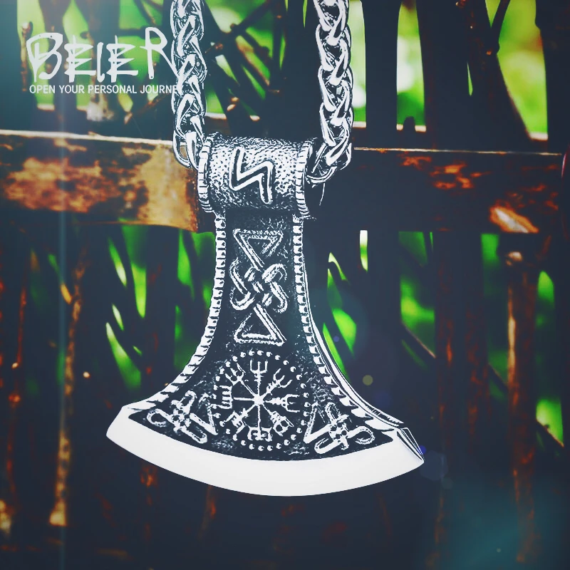 Байер 316L Нержавеющая сталь подвеска амулет Цепочки и ожерелья в виде топора