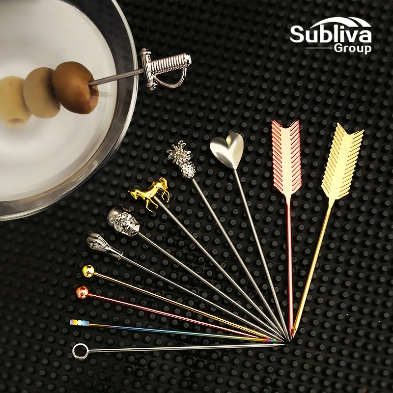 Коктейль Палочки Нержавеющая сталь палочки Барные инструменты для размешивания