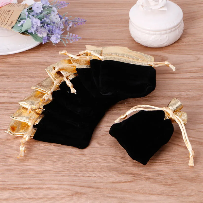 

10Pcs 7X9cm Drawstring Case Velvet Jewelry Wedding Christmas Gift Pouches Bags