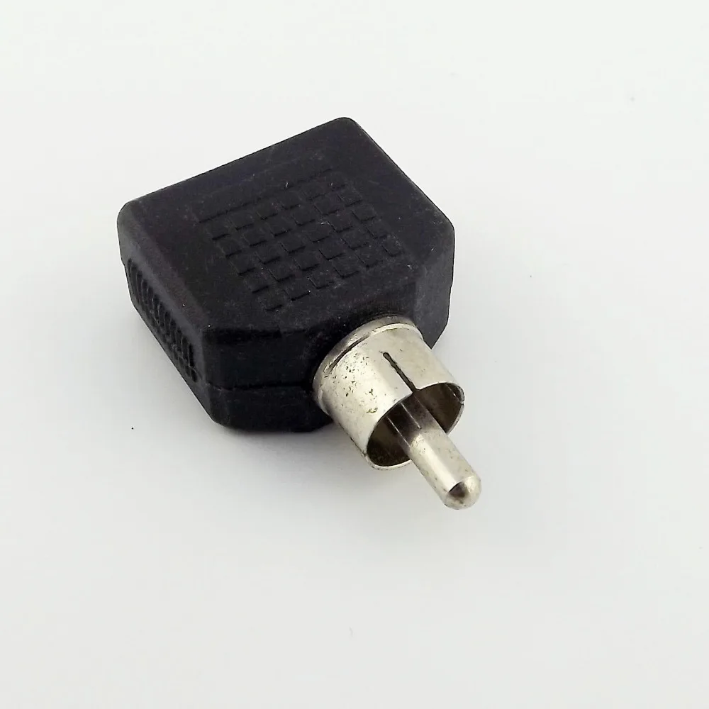 10 шт. Штекерный разъем RCA на двойной 3 5 мм гнездовой стерео Y Сплиттер аудио