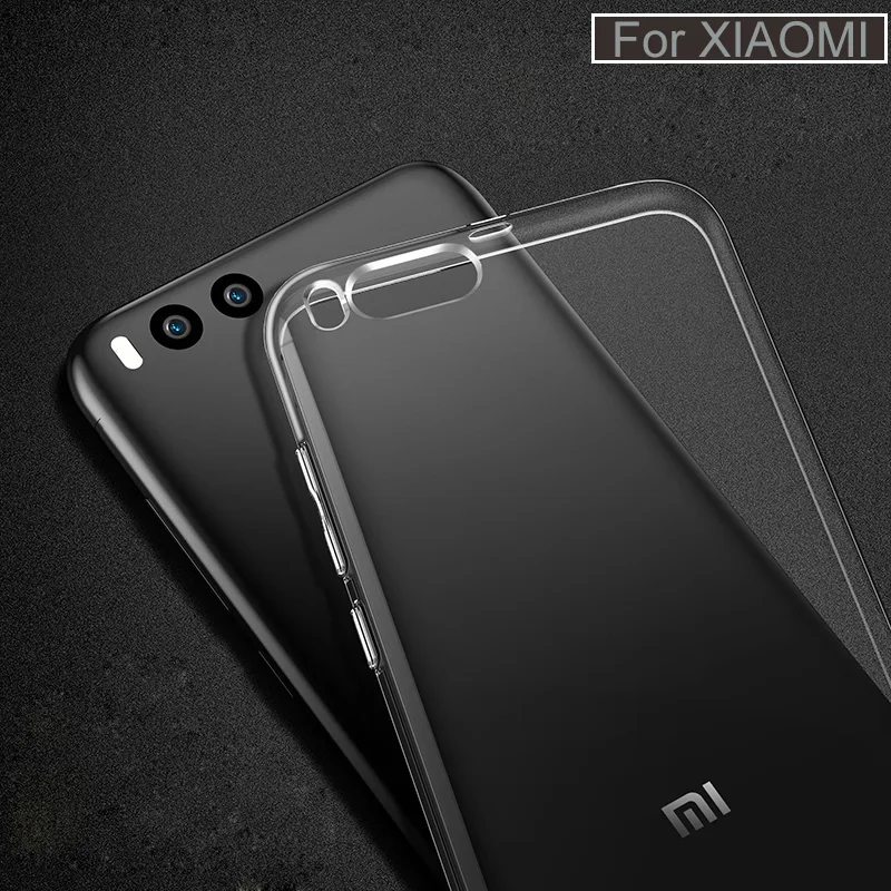 Ультратонкий Мягкий ТПУ чехол задняя крышка для Xiaomi Mi 6 6X 5 5S Plus 5C MAX 2 Mix2 Redmi Note 4 4x3 4A